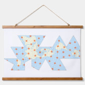 TissotのインディカトリックスとのDymaxion投影 吊り下げ型タペストリー (正面)