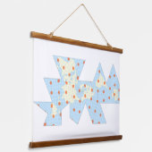 TissotのインディカトリックスとのDymaxion投影 吊り下げ型タペストリー (傾斜あり)