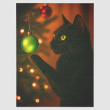 Tissue/Craft Paper of Christmas Cat