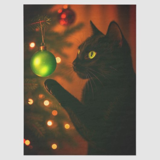 Tissue/Craft Paper of Christmas Cat 薄葉紙 (正面)