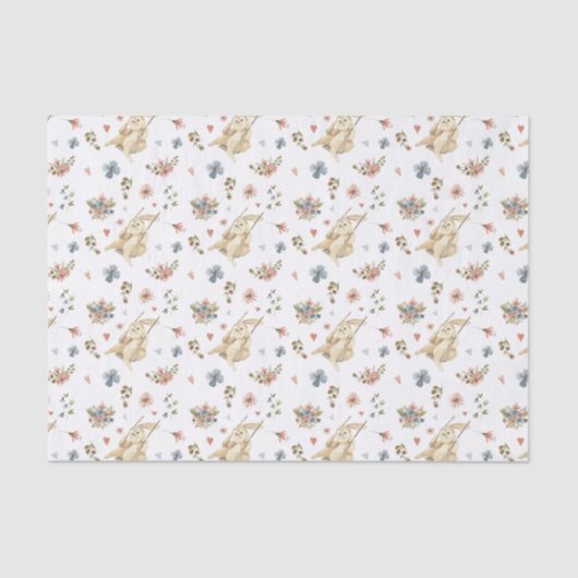 Tissue Paper (25 cm x 38 cm) - Rabbit Pattern 薄葉紙 (正面)