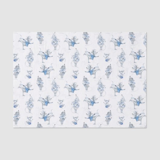 Tissue Paper (25cm x 38cm) - Christmas Mice 薄葉紙 (正面)