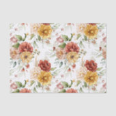 Tissue Paper (3) Gorgeous Red & Gold Peonies 薄葉紙 (正面)