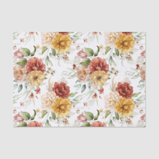 Tissue Paper (3) Gorgeous Red & Gold Peonies 薄葉紙