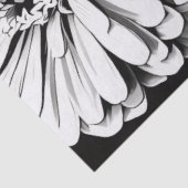 Tissue paper black and white flowers 薄葉紙 (詳細)