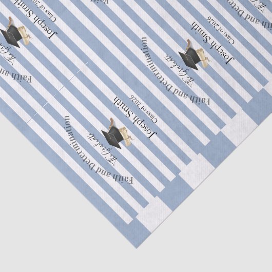 Tissue Paper Blue & White Stripe Graduation 2026 薄葉紙 (詳細)