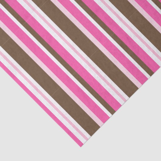Tissue Paper Brown & Pink Stripe 薄葉紙 (詳細)