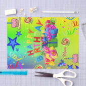 Tissue Paper Colorful Happy Birthday 薄葉紙 (クラフト)