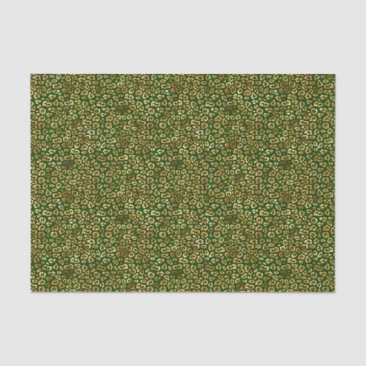 Tissue Paper - Green And Gold Pattern 薄葉紙 (正面)
