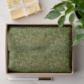 Tissue Paper - Green And Gold Pattern 薄葉紙 (ギフト)