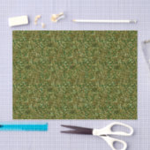 Tissue Paper - Green And Gold Pattern 薄葉紙 (クラフト)