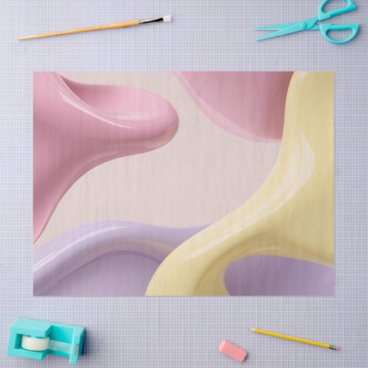 Tissue paper in stylish abstract graphic 薄葉紙 (クラフト)