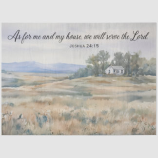 Tissue Paper - Joshua 24:15 - A House on a Prairie 薄葉紙