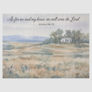 Tissue Paper - Joshua 24:15 - A House on a Prairie 薄葉紙