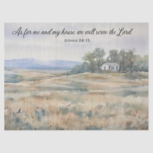 Tissue Paper - Joshua 24:15 - A House on a Prairie 薄葉紙 (正面)