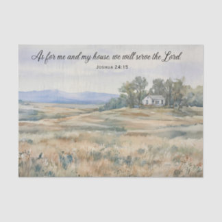 Tissue Paper - Joshua 24:15 - A House on a Prairie 薄葉紙