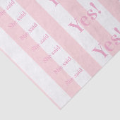 Tissue Paper Pink & White Stripe She said Yes! 薄葉紙 (詳細)