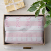 Tissue Paper Pink & White Stripe She said Yes! 薄葉紙 (ギフト)