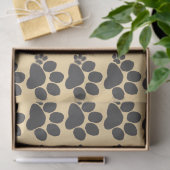 Tissue Paper - Polydactyl Paw Print on Beige 薄葉紙 (ギフト)