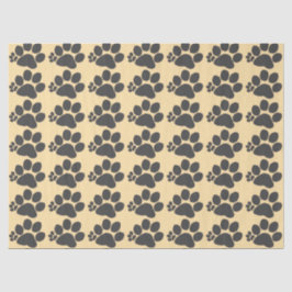Tissue Paper - Polydactyl Paw Print on Beige 薄葉紙