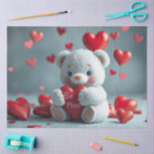 Tissue Paper Teddy with a Heart  薄葉紙 (クラフト)