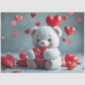 Tissue Paper Teddy with a Heart  薄葉紙 (正面)