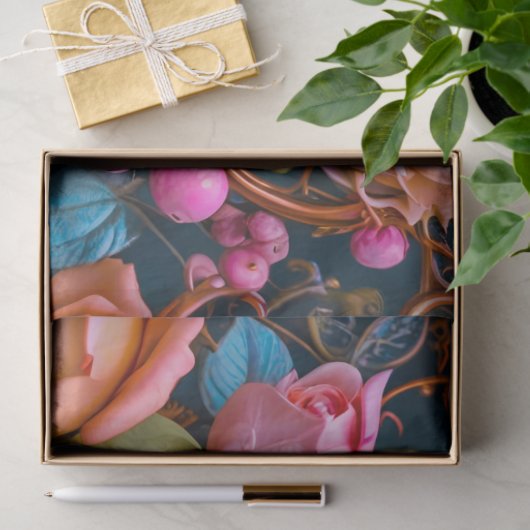 Tissue Paper (Vintage Roses) 薄葉紙 (ギフト)