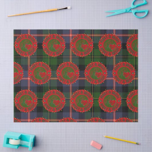 Tissue Paper with Merry & Bright Design 薄葉紙 (クラフト)