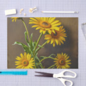 Tissue Paper (Yellow Daisies) 薄葉紙 (クラフト)