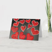 Tissue Papier-Mache' Hearts  カード (正面)