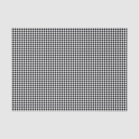 Tissue Sheets, Black White Houndstooth Pattern 薄葉紙 (正面)