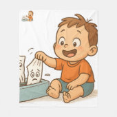 Tissues in Trouble フリースブランケット (正面)