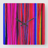 Tissus guatémaltèques : trésor de Chichicastenango スクエア壁時計 (正面)