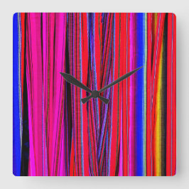 Tissus guatémaltèques : trésor de Chichicastenango スクエア壁時計