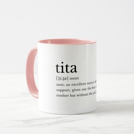 Tita Definition Filipino Aunt Gift Mug マグカップ (正面左)
