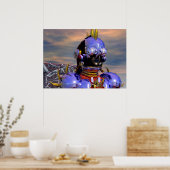 TITAN CYBORG PORTRAIT サイエンスフィクション,Scifi ポスター (キッチン)