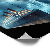 Titanic Cruise Ship Iceberg 1912 Rms Voyage Men Wo ポスター (角)