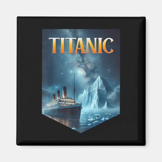 Titanic Cruise Ship Iceberg 1912 Rms Voyage Men Wo マグネット (正面)