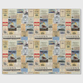 Titanic Ephemera Collage for Ocean Liner Enthusias ラッピングペーパー (フラット)
