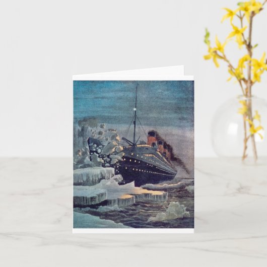 Titanic Hits Iceberg カード (黄色い花)