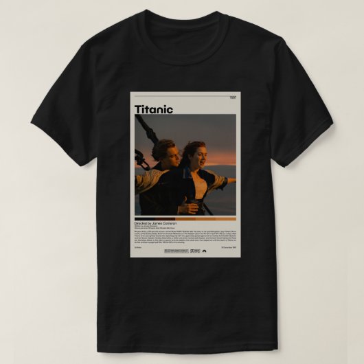 Titanic Movie Poster Print  Poster Tシャツ (デザイン正面)