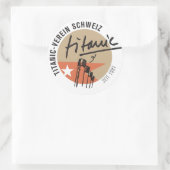 Titanic-Verein Schweiz  Aufkleber ラウンドシール (バッグ)