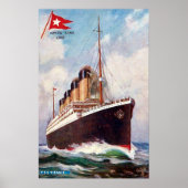 Titanic White Star Line Painting ポスター (正面)