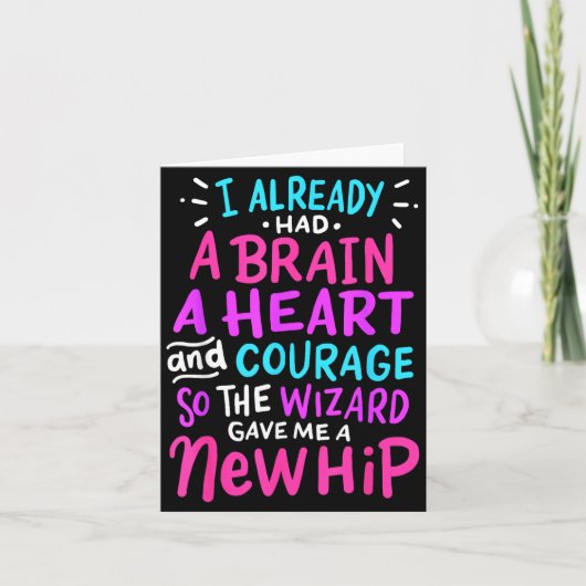 Titanium Hip Replacement Surgery Humor Funny New H カード (正面)