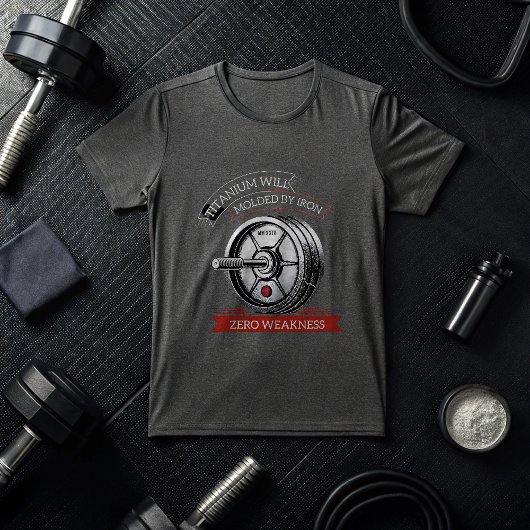 Titanium Molded by Iron - Motivational Gym T-Shirt Tシャツ