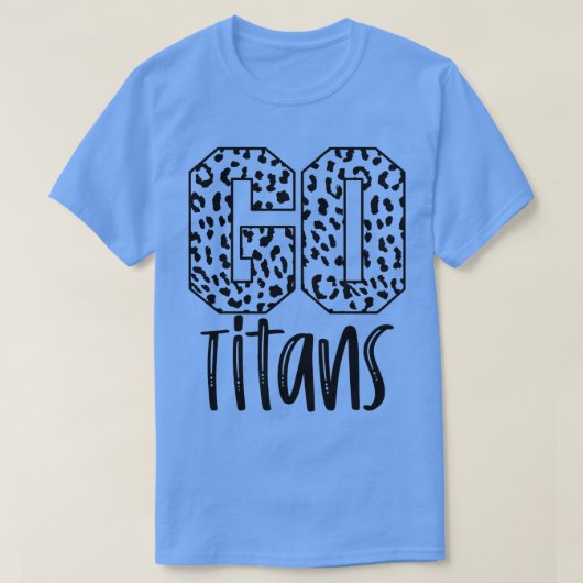 Titans Team Mascot School Spirit Game Night Leopar Tシャツ (デザイン正面)
