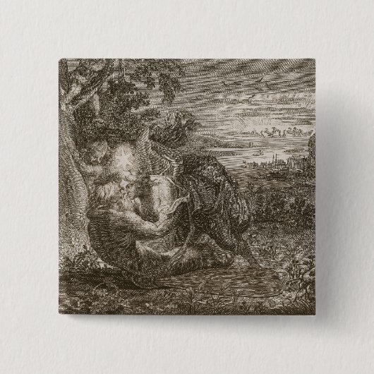 Tithonusのオーロラの夫はGrasshopに、回りました 缶バッジ (正面)