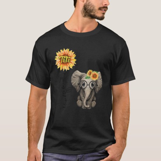 Titi賛美 Hippie象の叔母ギと呼ばれる Tシャツ (正面)