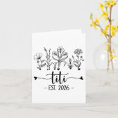 Titi Est 2026妊娠の発表Fに昇進 カード (黄色い花)