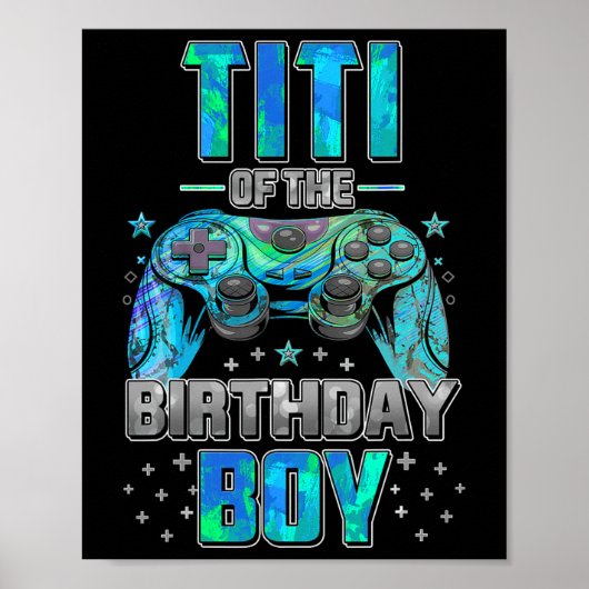 Titi Of The Birthday Boy Matching Video Game Birth ポスター (正面)